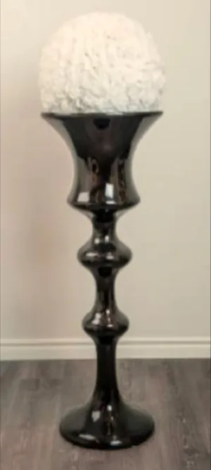 Large black standing vase