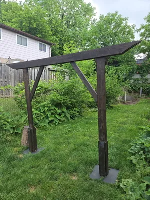 Dark wood arbour