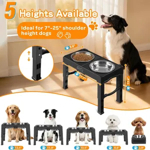 Adjustable Elevated Pet Feeding Station