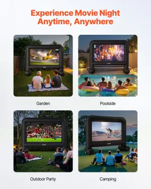 15FT. INFLATABLE MOVIE SCREEN & BLUETOOTH/WIFI PROJECTOR