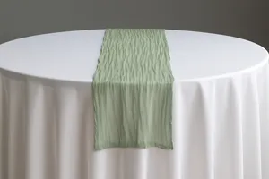 Sage Cheesecloth Runner