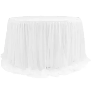 White Chiffon Table Skirt