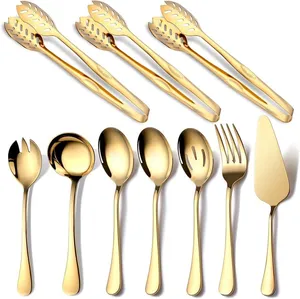 Golden Serving Utensils (15 pieces)