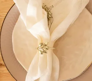 Golden Leaf Napkin Rings (set of 30)