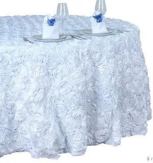 Reosette table linen white 120