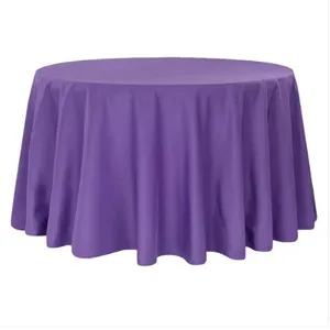 Purple round table cloth 120 inches