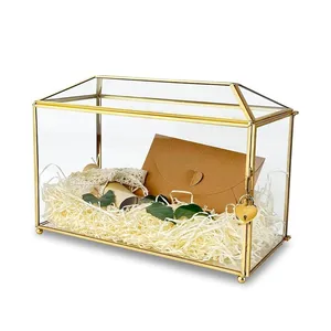 Gold Glass Card Box