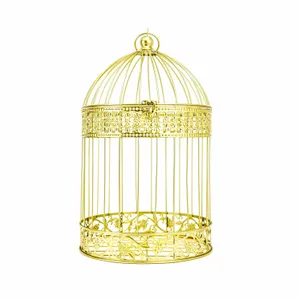 Gold metal bird cage