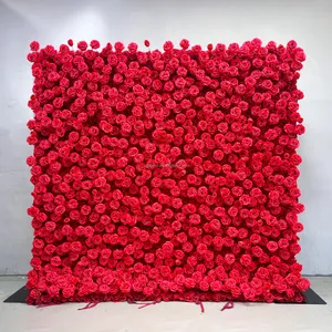 Red flower wall 8x8 