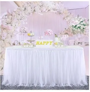 Tulle table skirt white 6ft