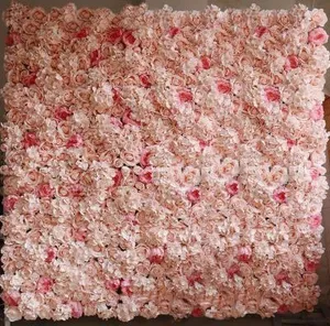 Pink & Champagne Flower Wall 6x6