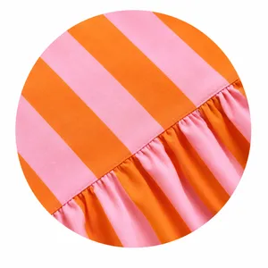 Camino de Mesa a Rayas Naranja y Rosado – 15.7 × 72″ (40 × 183 cm)