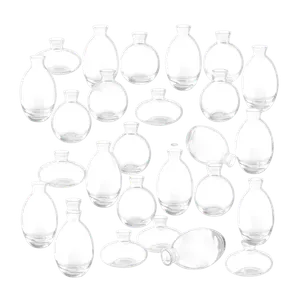 Set de 12 Mini Floreros de Vidrio