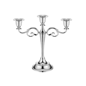 Candelabro Clásico de 3 Brazos Plateado
