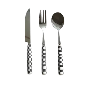 Set de Cubiertos Checkered