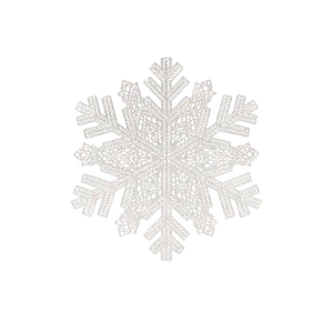 Individual Plástico Mediano Copo de Nieve