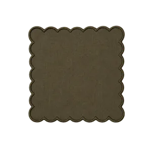 Servilleta de Cóctel Oliva Oliva Oscuro Scallop