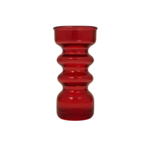 Florero Rojo Ondulado