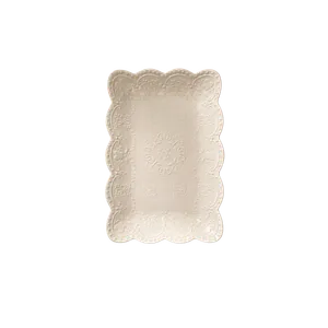 Plato Blanco de Servir Rectangular Pequeño
