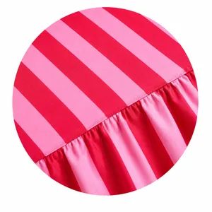 Mantel Redondo a Rayas Rosado y Fucsia – 70″ de diámetro (178 cm)