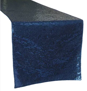 TABLE RUNNER-Sequin: Navy blue