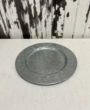 CHARGER PLATE: Galvanized metal 
