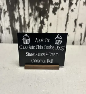 CHALKBOARD: Stained wood base (large)