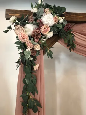 FLORAL: Dusty Rose floral swags x2