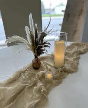 VASES: Amber bud vases