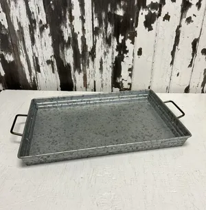 GALVANIZED: Rectangular serving tray 