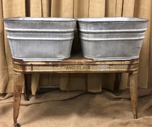 FURNITURE: Double wash tub with stand