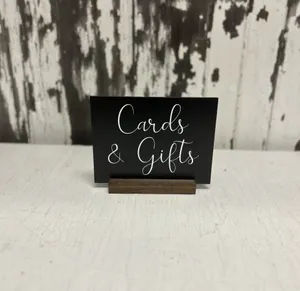 CHALKBOARD: Stained wood base (medium)