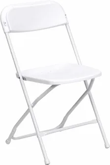 CHAIR: White folding