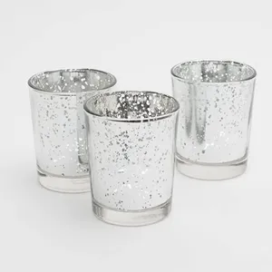 CANDLEHOLDER: Silver mercury votive cup