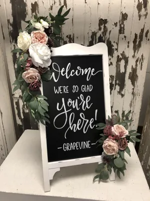 FLORAL: Dusty rose floral swags set of 2