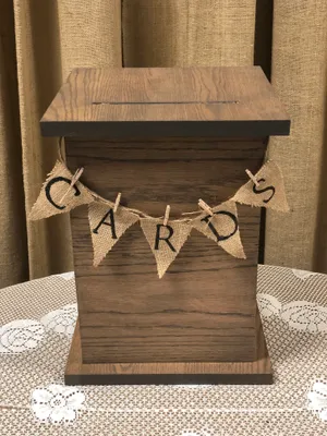 CARDHOLDER: Stained oak