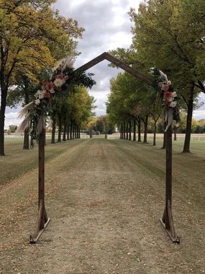 ARCH: Stained wood with peak