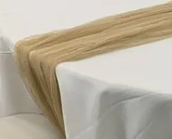 TABLE RUNNER-Cheesecloth: Champagne 25