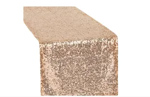 TABLE RUNNER-Sequin: Champagne gold