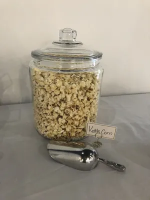 SNACK/CANDY CONTAINER: Glass jar with lid