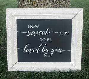 CHALKBOARD: White antique wood frame