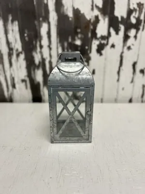 CENTERPIECE: Galvanized lantern
