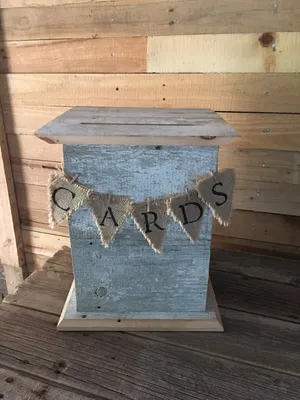 CARDHOLDER: White barn wood