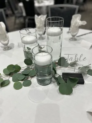 CANDLEHOLDERS: Cylinder vases set of 3 (7.5