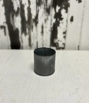 GALVANIZED: Ridged votive cup