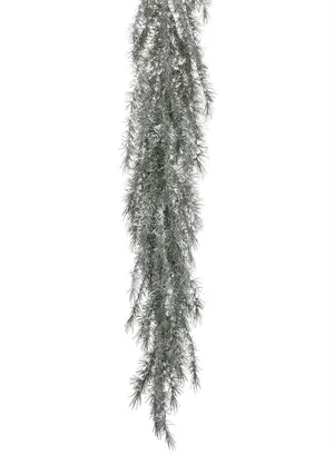FLORAL: Snowy weeping pine garland