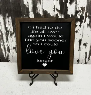 CHALKBOARD: Stained wood frame-square