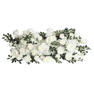 FLORAL: White rose & eucalyptus arch decor or table runner 41