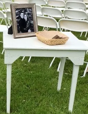 FURNITURE: White display table