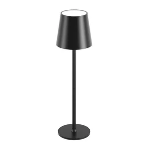 CENTERPIECE: Black tabletop lamp (touch, cordless)